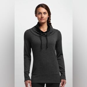 Icebreaker Women's Dark Gray Cowl Neck Sweater
